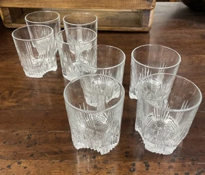 Set 4 Bormioli Rocco Selecta Old Fashioned Glasses Clear Art Deco Whiskey Italy - Bild 1 von 15