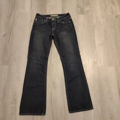 Pantalones de mezclilla Big Star para mujer 28 azul avellana corte curvilíneo tiro bajo lavado oscuro Foto 1 de 4