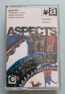 Gershwin – Rhapsody In Blue, Piano Concerto Original 1991 Aspects Cassette Tape - Picture 1 of 3