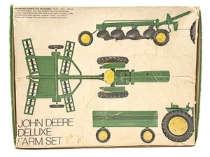 1/16 John Deere Ertl Ice Cream Box Deluxe Farm Set in Box Tractor, Disc, Plow, - Picture 1 of 15