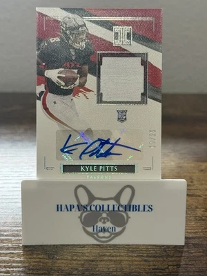 2021 Panini Impeccable Kyle Pitts Rookie Patch Autographs Silver #RPA-KP 10/25 - Image 1 of 4