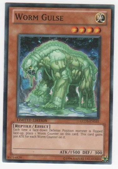 Worm Gulse - GLD3-EN035 - Common - Limited Edition - Moderately Played - Image 1 of 1