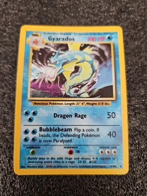 GYARADOS 1999 Base Set Pokémon Holo Rare Card #6/102 - Image 1 of 4