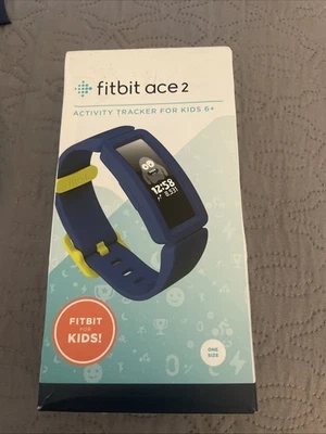 Rastreador de actividad Fitbit Ace 2 para niños cielo nocturno + amarillo neón - usado Foto 1 de 3