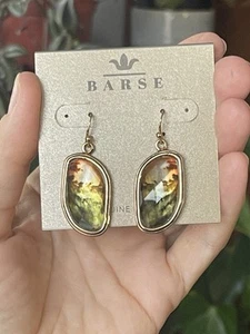 Barse Scenic Candela Bronze 925 Silver Hook Dangle Earrings - Picture 1 of 8