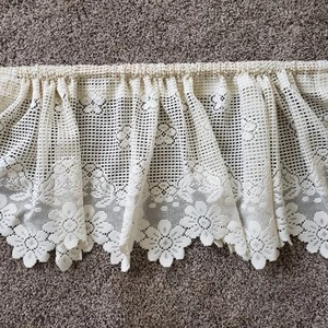 70er Jahre Vintage Cafe Curtian Panel Spitze - Bild 1 von 11