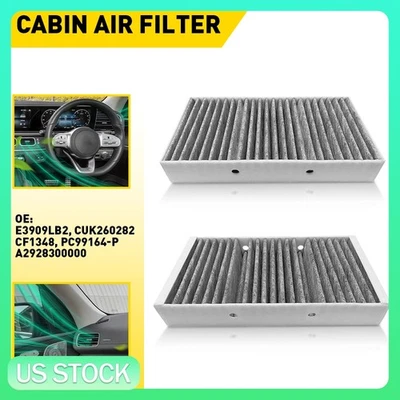 For Mercedes-Benz GL450 GL550 ML250 ML550 2X Activated Carbon Cabin Air Filter - Image 1 of 4
