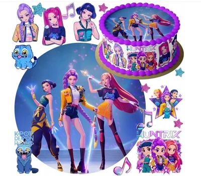 Demon Hunters Essbar K-Pop Zuckermasse Tortenbild Tortenaufleger Torte - Bild 1 von 4