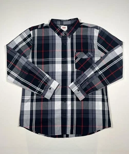 Levis Hemd Herren XL grau rot kariert Button Down Langarm Freizeit - Bild 1 von 6