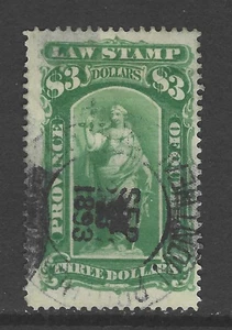 Bigjake: Quebec QL-47, $3.00 Law Stamp - Revenue - Bild 1 von 2