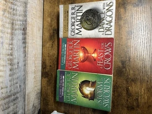 Lot 3 George RR Martin A Game of Thrones crows, Storm Swords, Dance Dragons - Picture 1 of 14