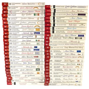 Lot of 50 Harlequin   Mixed Vintage Romance Novels  1990 2000 Red/White-Lot A - Imagen 1 de 8