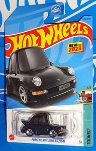 Hot Wheels New For 2023 Tooned Series #234 Porsche 911 Turbo 3.6 (964) Black - Picture 1 of 2