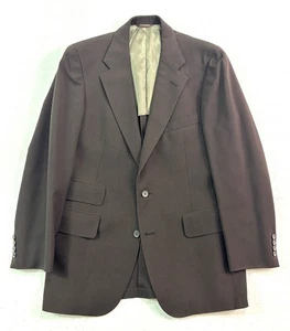 VTG 1970s Ralph Lauren Chaps 38S Wool Blend Blazer Jacket Sport Suit Coat Brown - Picture 1 of 11