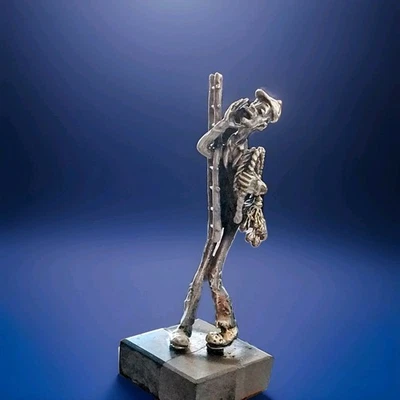 Lo Spazzacamino Di Pietro Sorini Arezzo Scultura  In Argento 800 - Immagine 1 di 4