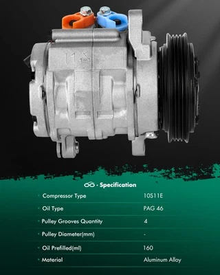 Compresor de aire acondicionado para Chevrolet Tracker Suzuki Vitara 1,6 L 1999-2002 nuevo Foto 1 de 4