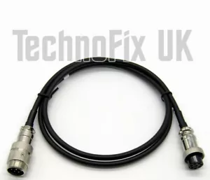1m 8 pin round Microphone extension cable for Icom transceivers - Picture 1 of 3