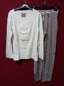 Marks & Spencer Soft Touch Pyjamas Oatmeal Size UK 8-10 DH014 GG 01