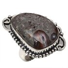 Rock Calci Gemstone Handmade 925 Antique Silver Jewelry Rings "8a"