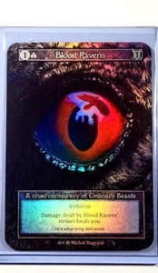 Sorcery Contested Realm TCG Alpha Ordinary Foil Blood Ravens Art Michal Nagypal - Picture 1 of 2