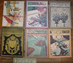 FORTUNE magazine January lot set of 7 1930s and 40s - Picture 1 of 9