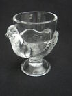 Vintage Arcoroc France Clear Glass Chicken Or Hen Egg Cup