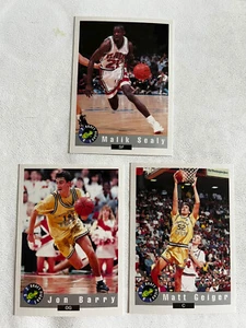 (3) 1992 CLASSIC DRAFT PICKS-JON BARRY #25-MALIK SEALY#29-MATT GEIGER #30 - Picture 1 of 2