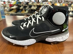 Nike Alpha Huarache Elite 3 Mid Men’s Size 7.5 Black White CK0745-011 Cleats - Picture 1 of 7