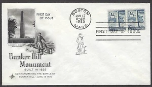 1034 Art Craft FDC - 2 1/2 Cent Horizontal Pair - Bunker Hill, Boston, MA - Picture 1 of 1