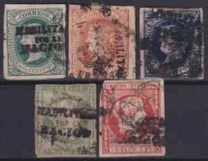 F-EX45671 PHILIPPINES IS SPAIN 1868 HABILITADO POR LA NACION OVERPRINT STAMPS - Picture 1 of 2