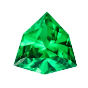 6.8ct Tsavorite Green Garnet (YAG) Trillion 12x12 mm Lab Grown Loose Stone - Picture 1 of 5