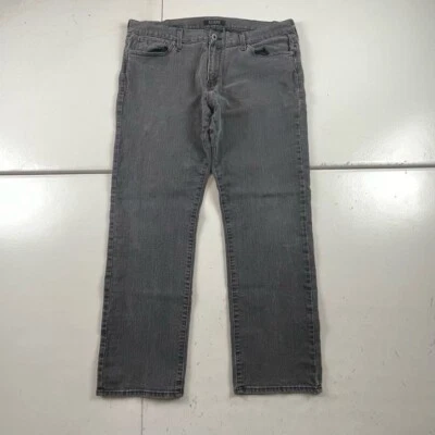 Guess Jeans Mens 38x30 Black Denim Lincoln Slim Straight Medium Wash - Image 1 of 4