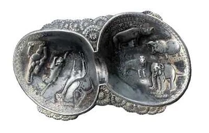 Vintage Philadelphia Zoo Pres Metal Trinket Dish Ashtray Elephant Souvenir 1870 - Picture 1 of 8
