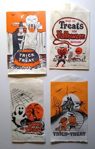 Halloween Candy Trick Or Treat Bags Ghost Spider Web Cowboy Witch Cauldron (4) - Picture 1 of 4