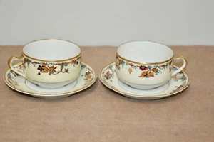 Autumn By Haviland Limoges Schleiger 495 Cups & Saucers - Picture 1 of 2
