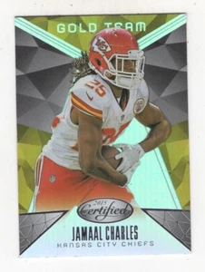 2015 PANINI CERTIFIED GOLD TEAM JAMAAL CHARLES KANSAS CITY CHIEFS #GT7 - Photo 1/1