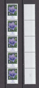FASCIA 2835 "FIORI - FIORE A PALLONCINO" ** - CINQUE STRISCE CON NUMERO - Foto 1 di 1