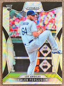 2019 Panini Prizm Blue Wave #128 Caleb Ferguson /60 Dodgers Tier II Parallel RC - Picture 1 of 2