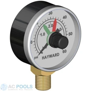 Hayward Pressure Gauge - Bottom Connection (With Adjustable Pointer) ECX271261 - Picture 1 of 1