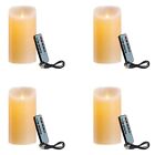 4X Led Candles Flickering Flameless Candles Rechargeable Candle Real Wax2614