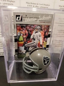 Sebastian Janikowski Oakland Raiders Mini Helmet Card Shadowbox Case Autograph - Picture 1 of 1
