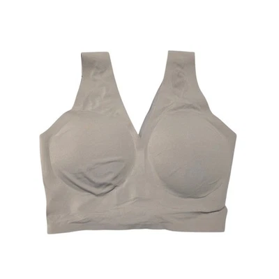 Bralette True & Co Mujer Mediano M Sin Costuras Inalámbrico Cómodo Beige Gris Claro Foto 1 de 4