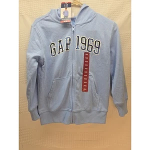Gap Full Zip Hoodie Sweater Unisex Size 8 Blue Camo Graphic 6675 - Picture 1 of 6