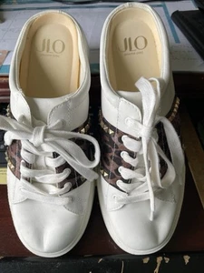 Zapatilla deportiva J LO Jennifer Lopez blanca Eydie Mule, talla 9, nueva - Imagen 1 de 10