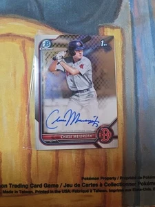 2022 Bowman Draft - Chrome Draft Pick Autographs Chase Meidroth #CDA-CM (AU, RC) - Picture 1 of 3