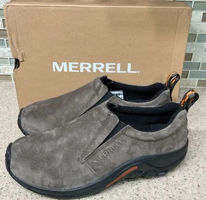 Scarpe Merrell Jungle Moc uomo taglia 9,5 Gunsmoke scamosciate slip-on outdoor J60787 nuove - Foto 1 di 11