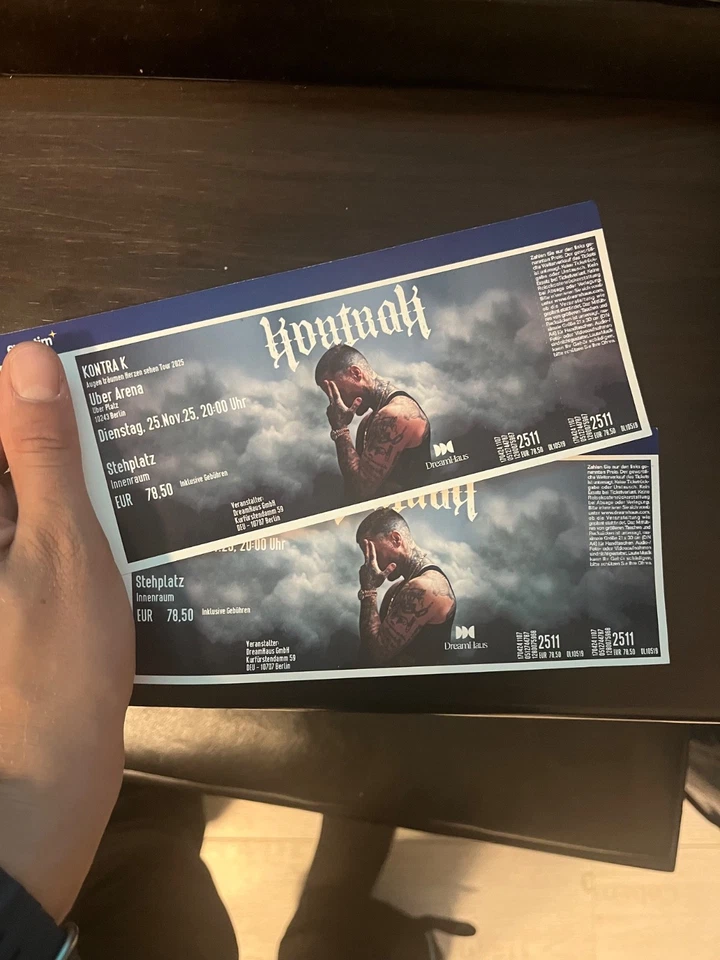 2 Karten Kontra K Konzert am 25.11.25 In Berlin - Bild 1 von 1
