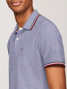 Polo uomo Tommy Hilfiger Wicking polo blu mélange taglia XXXL - Foto 1 di 1