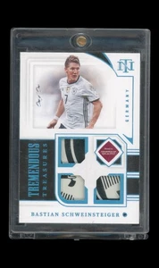 2022 Panini National Treasures World Cup Bastian Schweinsteiger 1/1 Triple Patch - Bild 1 von 2
