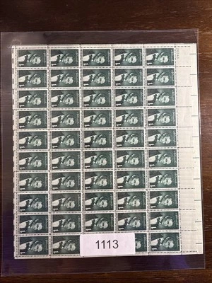 1113 US Mint Sheet, 1 Cent Beardless Lincoln George Healy, Mint NH - Image 1 of 3